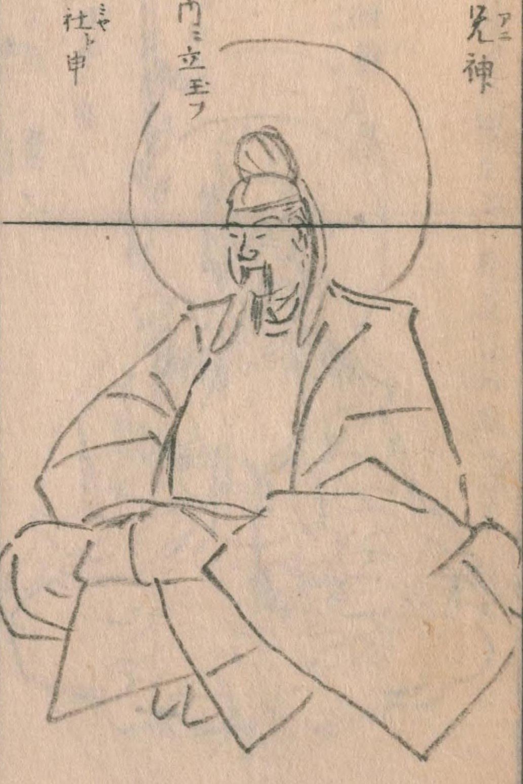 天太玉命(『神仏図会』)