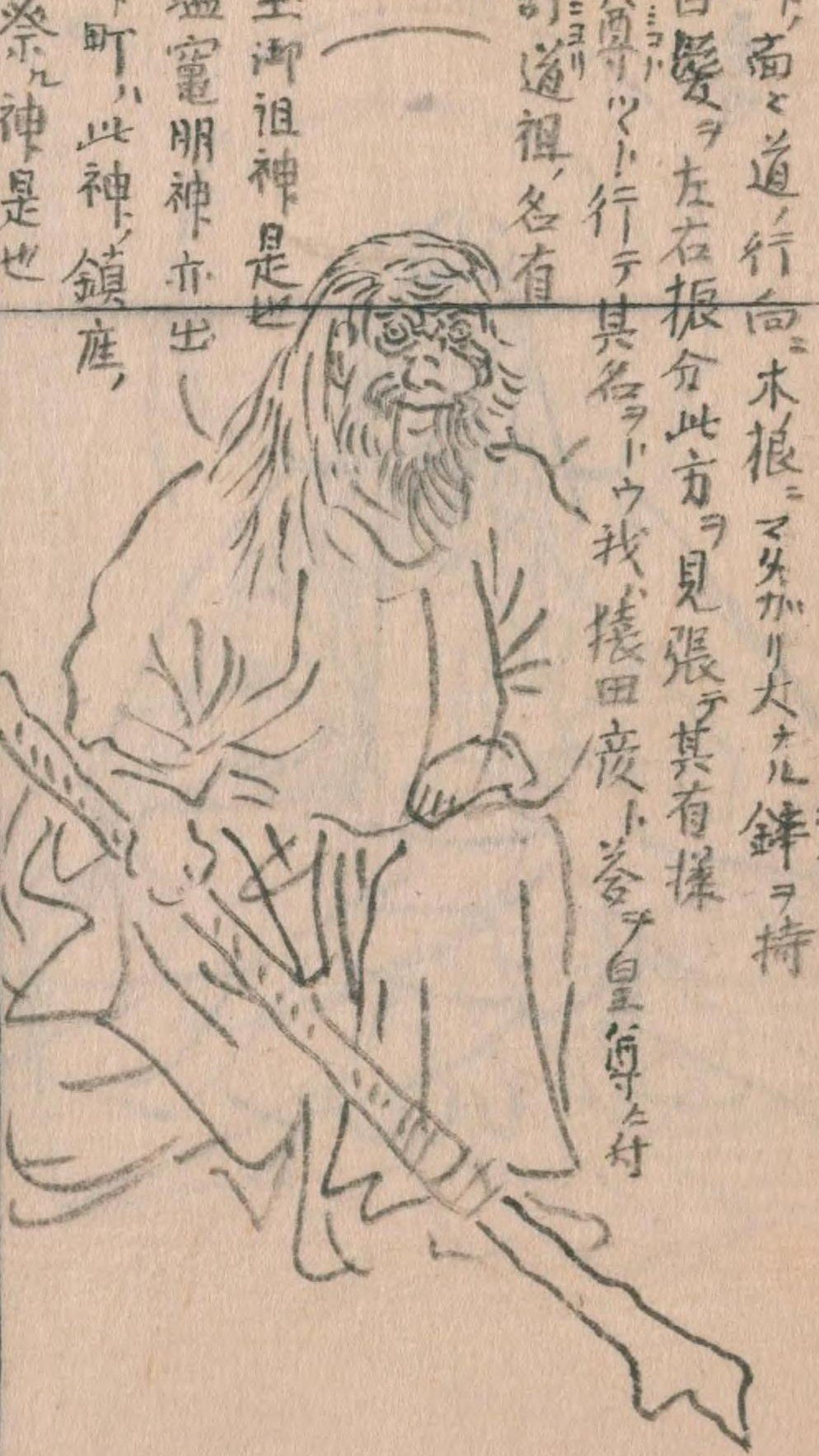 猿田彦神（『神仏図会』）